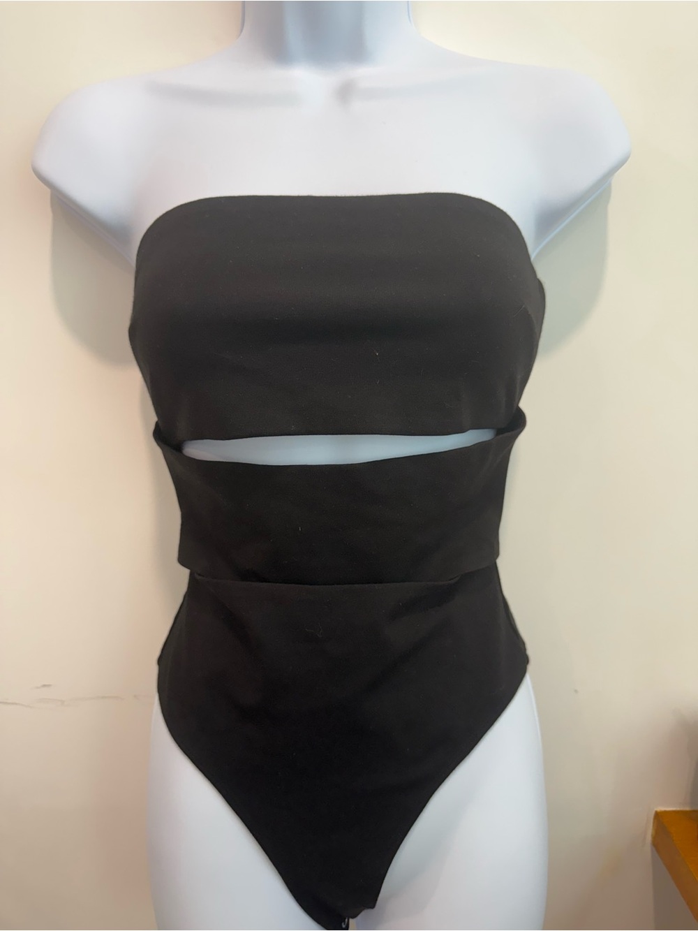 Brand New Black Strapless Cutout bodysuit